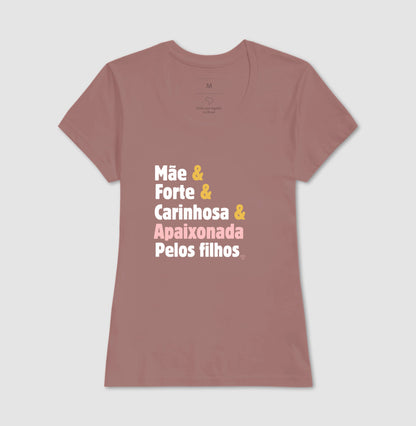 Camiseta Personalizada - Mãe apaixonada pelos filhos