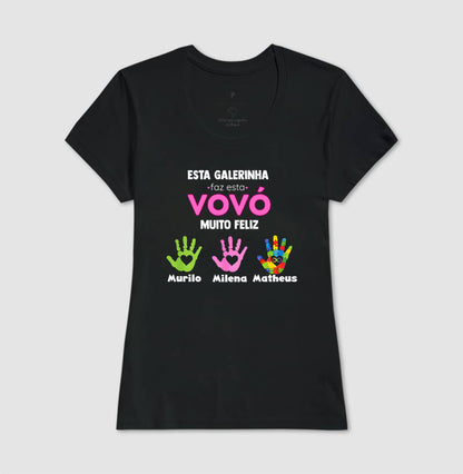 Camiseta Personalizada Esta Galerinha faz a Vovó muito Feliz
