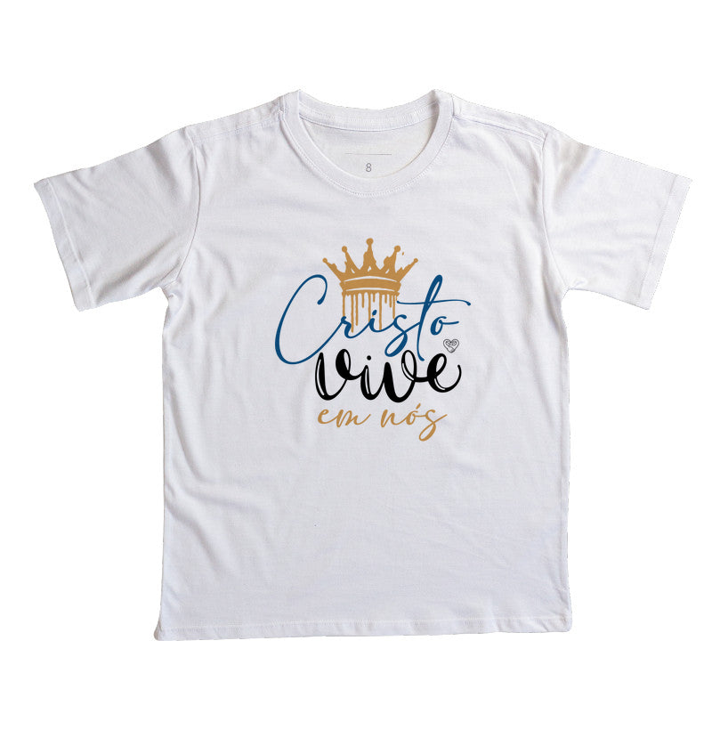 Camiseta Infantil Cristo vive em nós