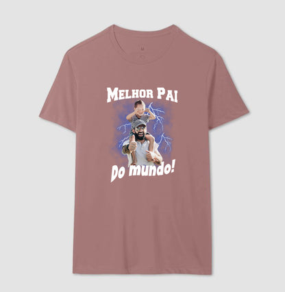 Camiseta Bootleg Personalizada - Melhor Pai do Mundo com fotos