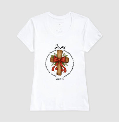 Camiseta natal Deus amou o mundo