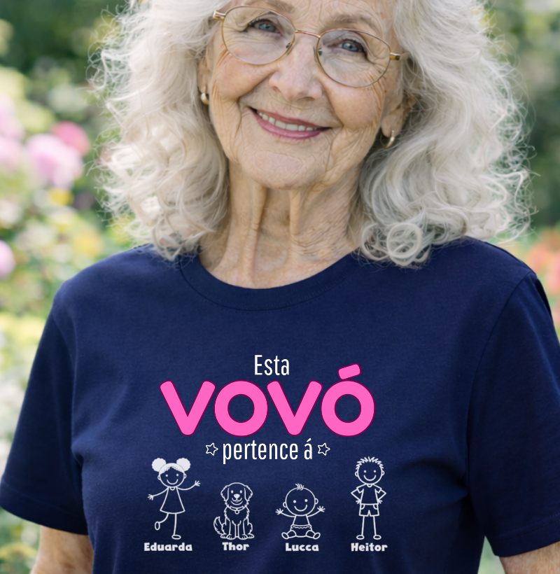 Camiseta Personalizada - Vovô/Vovó  Netos e Pets