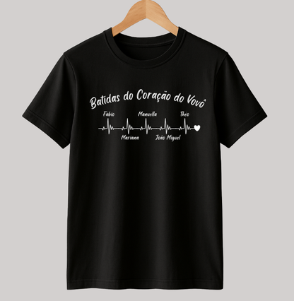 Camiseta Personalizada - Batidas do Coração do Vovô