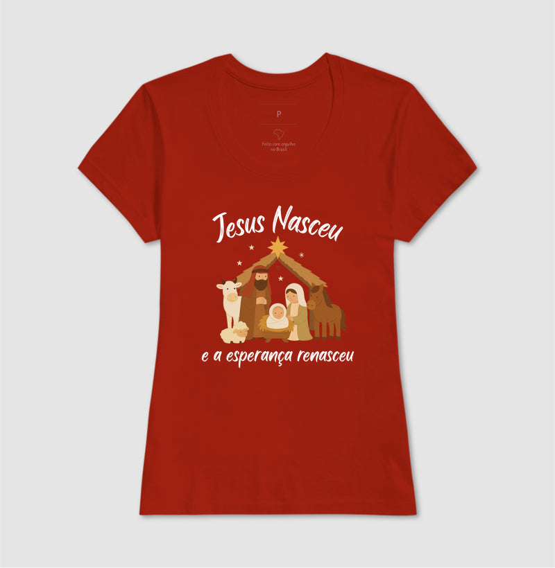 Camiseta natal Jesus Renasceu