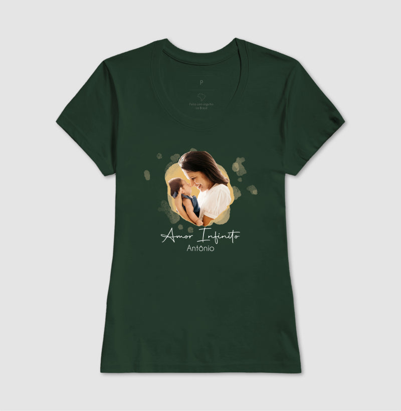 Camiseta Personalizada Mãe e Filho Amor Infinito