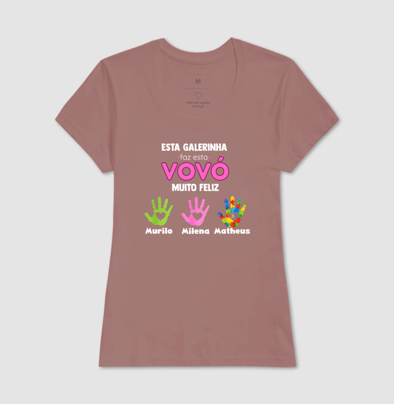 Camiseta Personalizada Esta Galerinha faz a Vovó muito Feliz