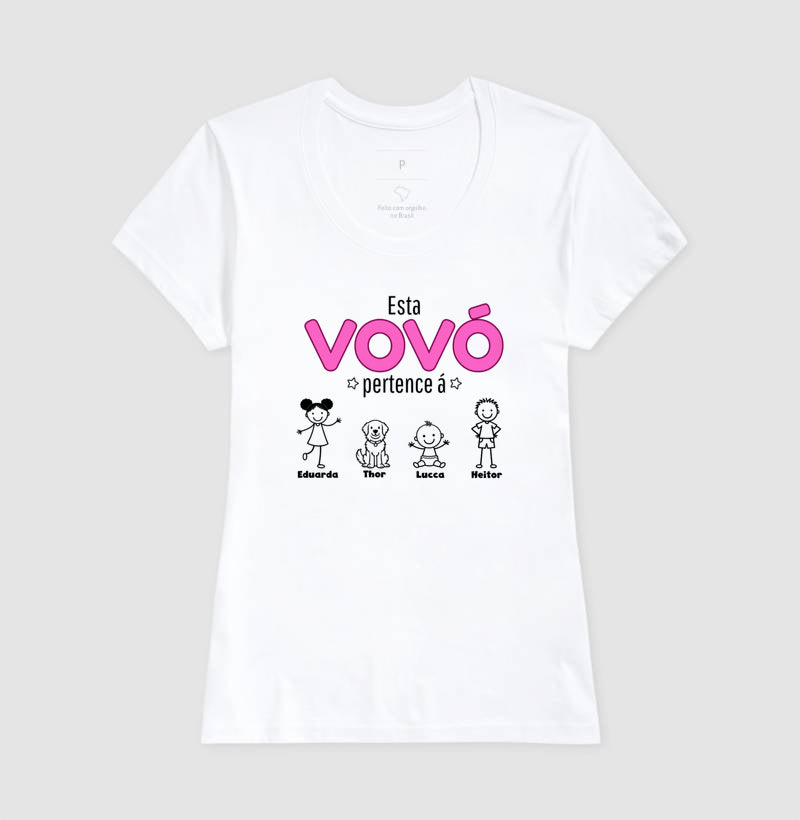 Camiseta Personalizada - Vovô/Vovó  Netos e Pets