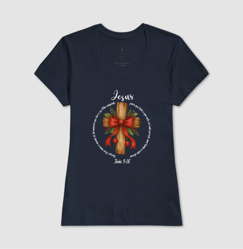 Camiseta natal Deus amou o mundo