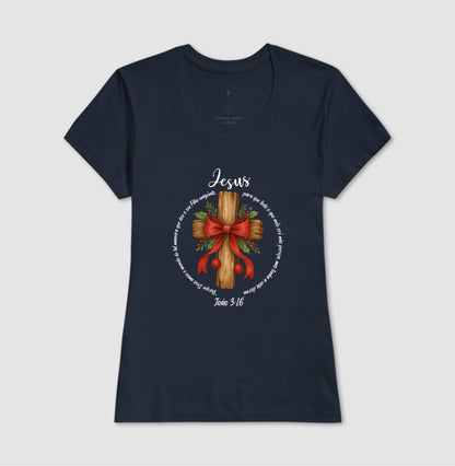 Camiseta natal Deus amou o mundo