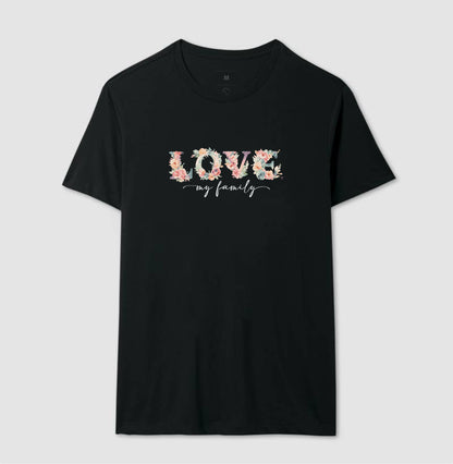 Camiseta Floral Love My Family
