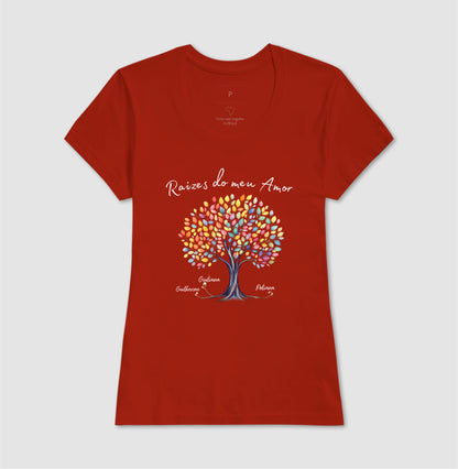 Camiseta Personalizada Raízes do meu Amor Mãe