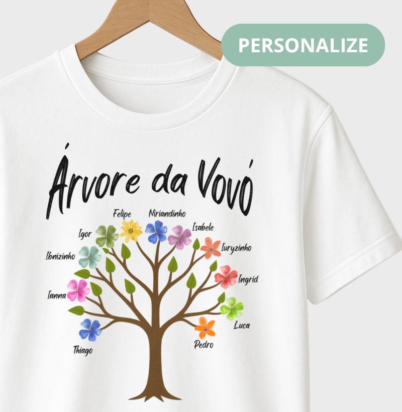 Camiseta Personalizada Árvore da Vovó