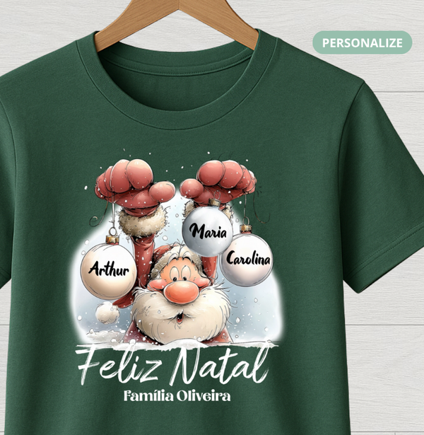Camiseta Personalizada Natal Papai Noel