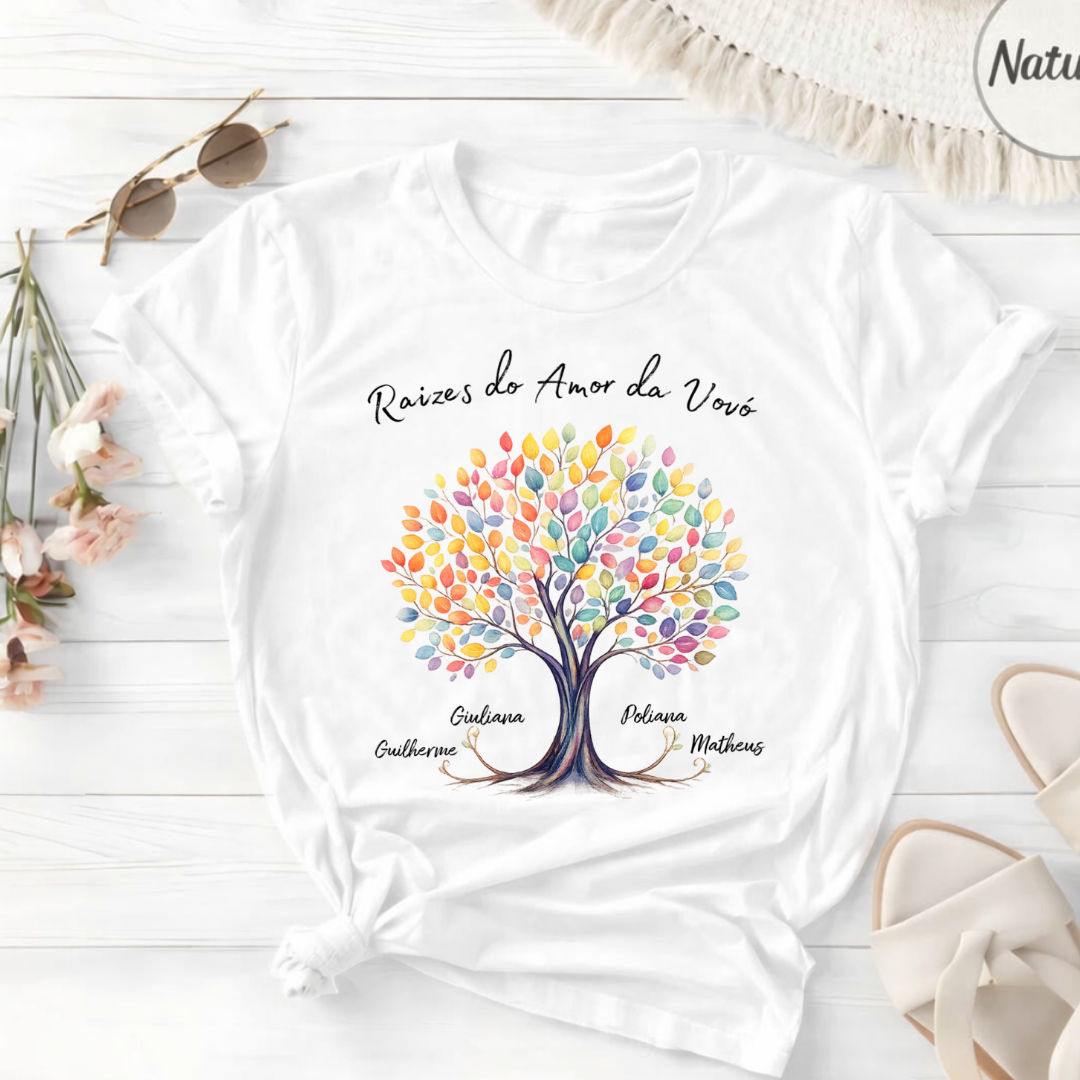 Camiseta Personalizada Raízes do amor da vovó
