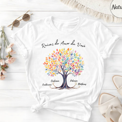Camiseta Personalizada Raízes do amor da vovó