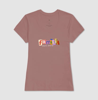 Camiseta Família - Letra de Jornal