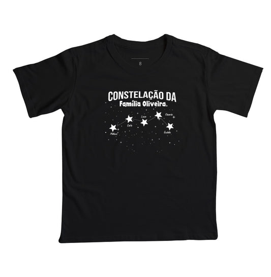 Camiseta Infantil Personalizada - Constelação Familiar