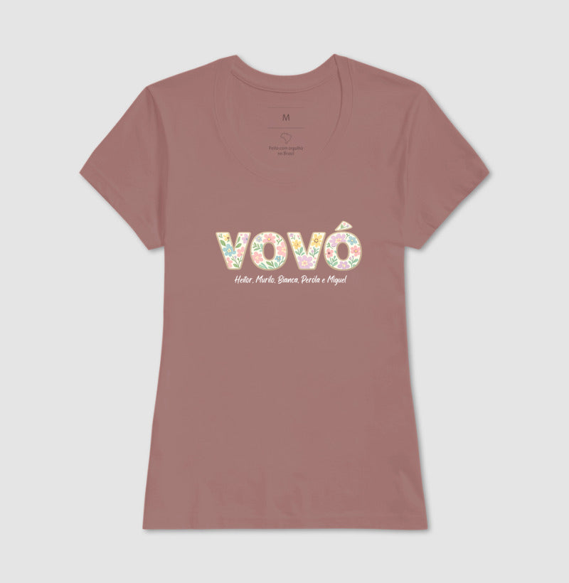 Camiseta Personalizada Vovó/ Bisavó Floral