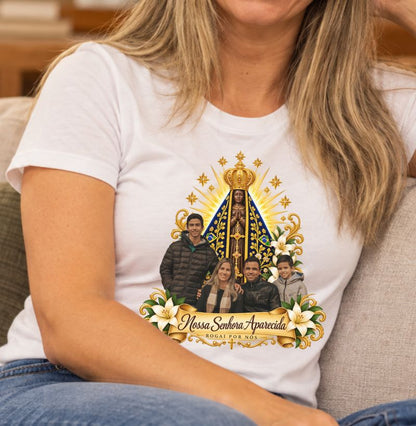 Camiseta Personalizada Nossa Senhora Aparecida com Foto
