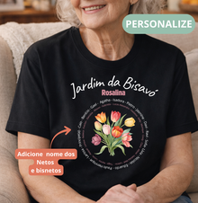 Camiseta Personalizada Jardim da Vovó, Bisavó Buquê de Flores