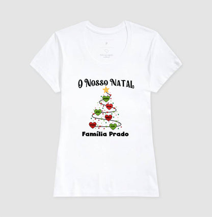 Camiseta Personalizada Árvore de natal com nomes