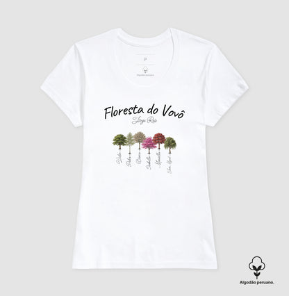Camiseta Personalizada - Floresta do Vovô (Algodão Peruano)