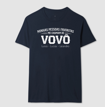 Camiseta Personalizada Minhas Pessoas Favoritas me chamam de VOVÔ
