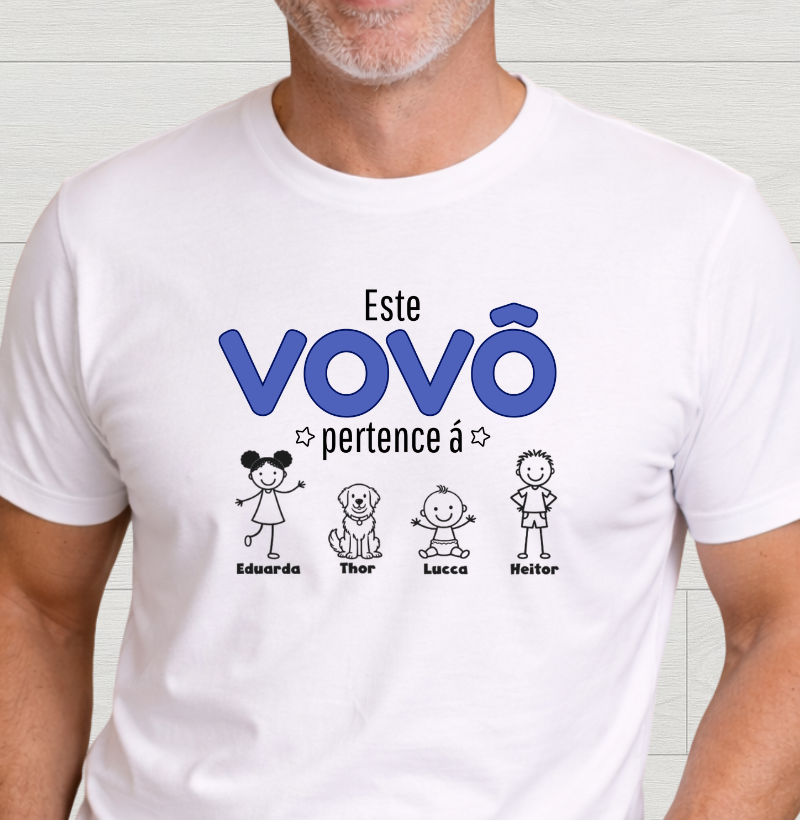 Camiseta Personalizada - Vovô/Vovó  Netos e Pets