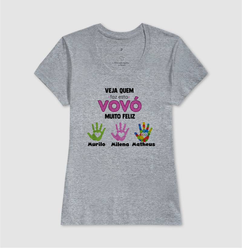 Camiseta Personalizada Esta Galerinha faz a Vovó muito Feliz