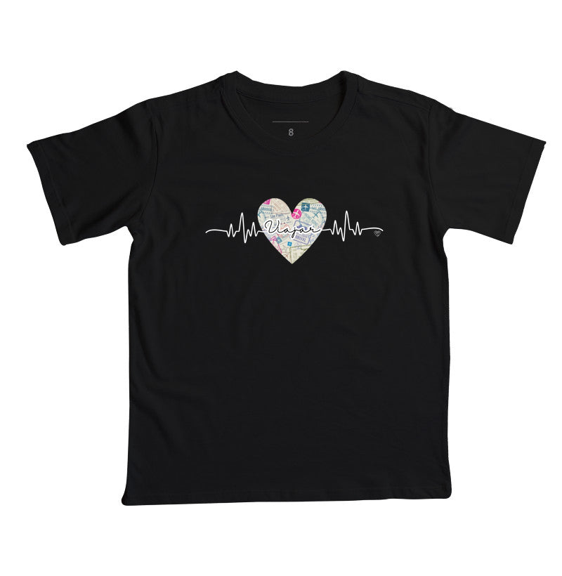Camiseta Infantil Amo Viajar