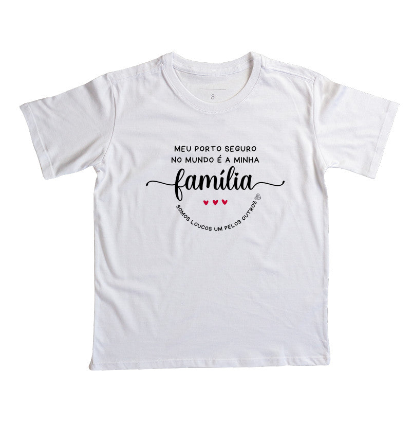 Camiseta Infantil Família Loucos um pelo outro