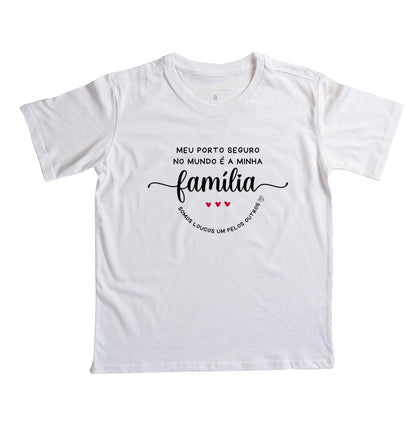 Camiseta Infantil Família Loucos um pelo outro
