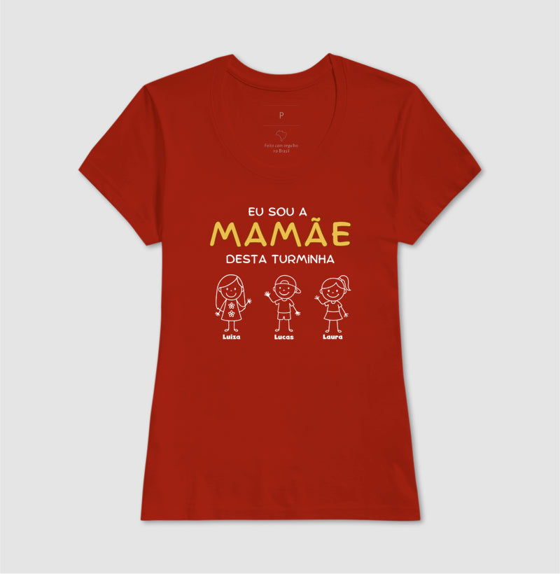 Camiseta Personalizada Eu sou a Mamãe desta turminha
