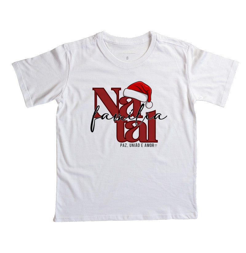 Camiseta Infantil Natal Paz, união e amor