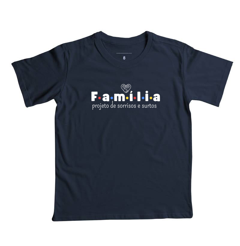 Camiseta Infantil Família Projeto de sorrisos e caos