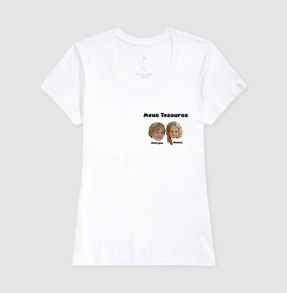 Camiseta Personalizada Meus Tesouros Mãe/Avó