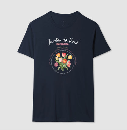 Camiseta Personalizada Jardim da Vovó, Bisavó Buquê de Flores