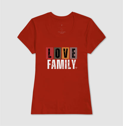 Camiseta - Love Family colorida