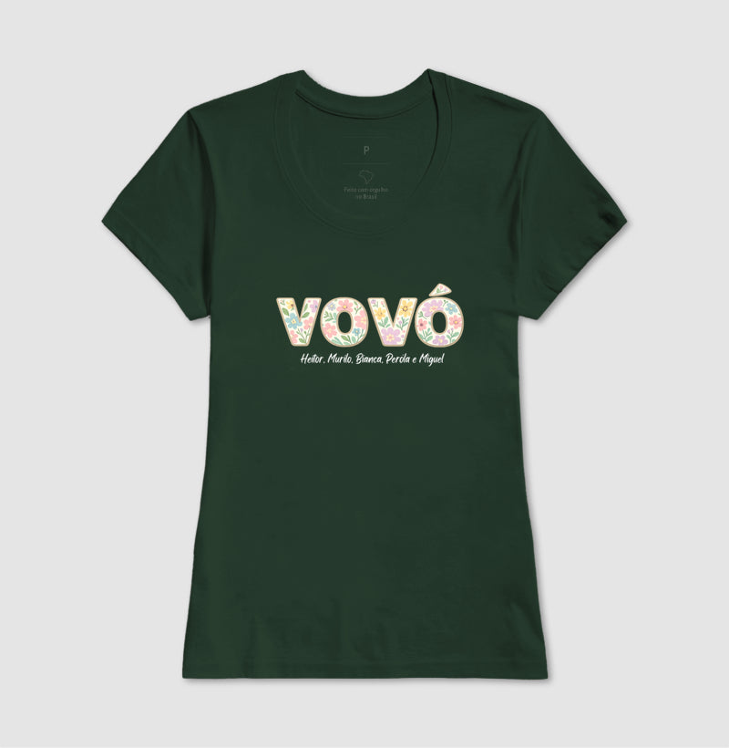 Camiseta Personalizada Vovó/ Bisavó Floral