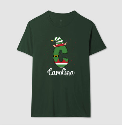 Camiseta Personalizada Letra de Natal verde
