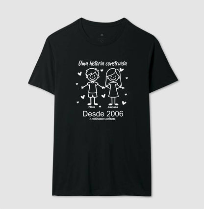 Camiseta Personalizada Casal Bonequinhos, uma história juntos