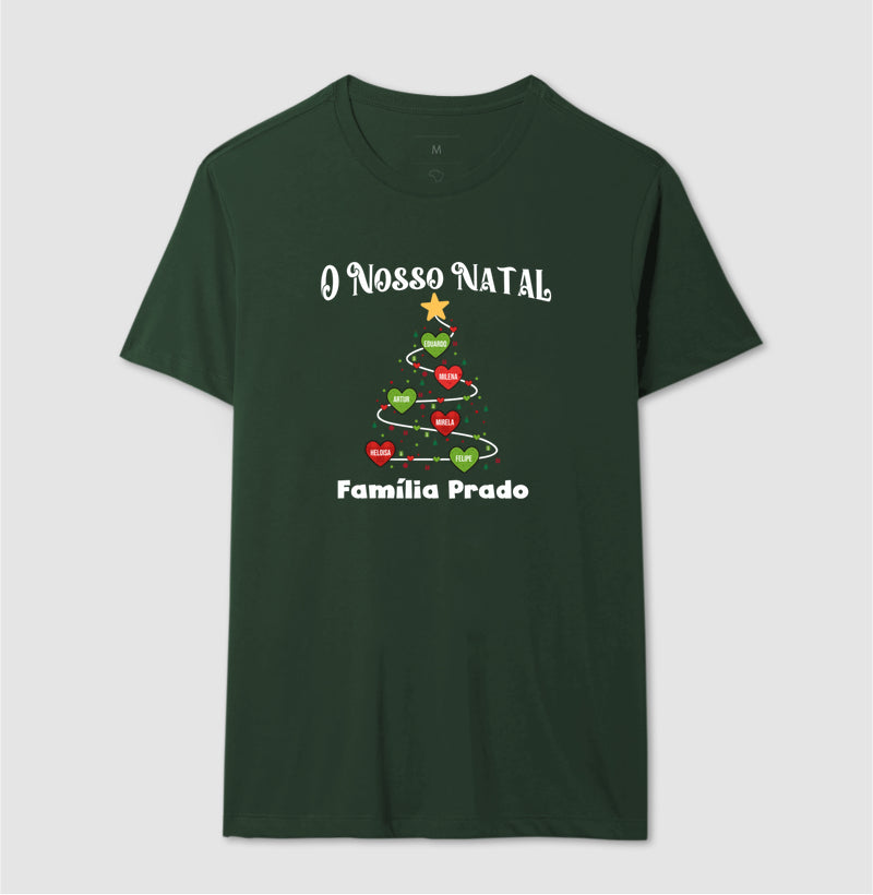 Camiseta Personalizada Árvore de natal com nomes