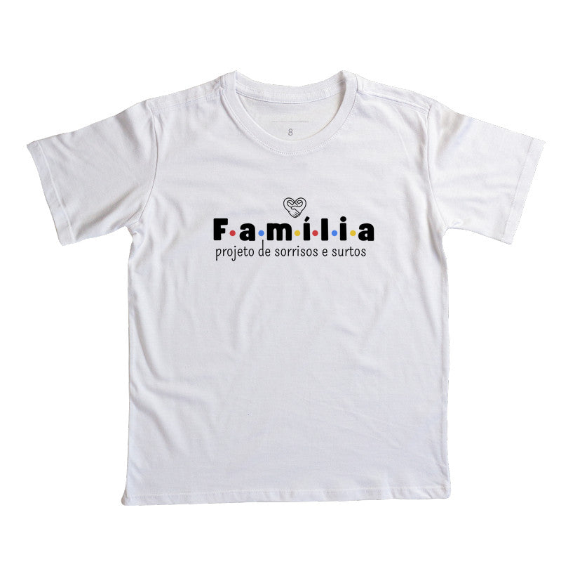Camiseta Infantil Família Projeto de sorrisos e caos