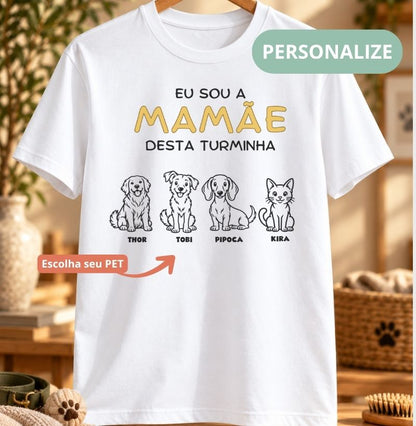 Camiseta Personalizada Mãe Pet Turminha