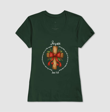 Camiseta natal Deus amou o mundo