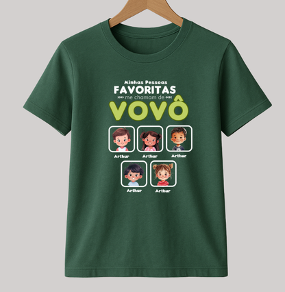 Camiseta Personalizada minhas pessoas favoritas me chamam de VOVÔ