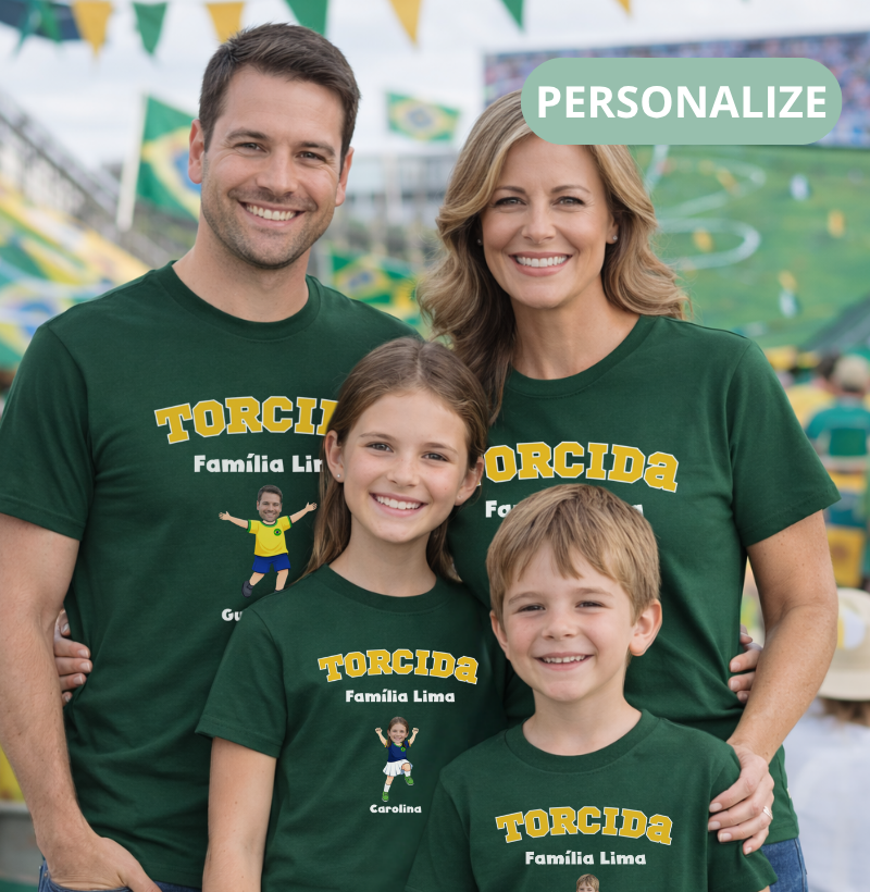 Camiseta Personalizada Torcida da Família