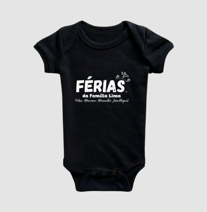 Body Infantil Personalizado - Férias em Família