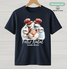 Camiseta Personalizada Natal Papai Noel (Algodão Peruano)