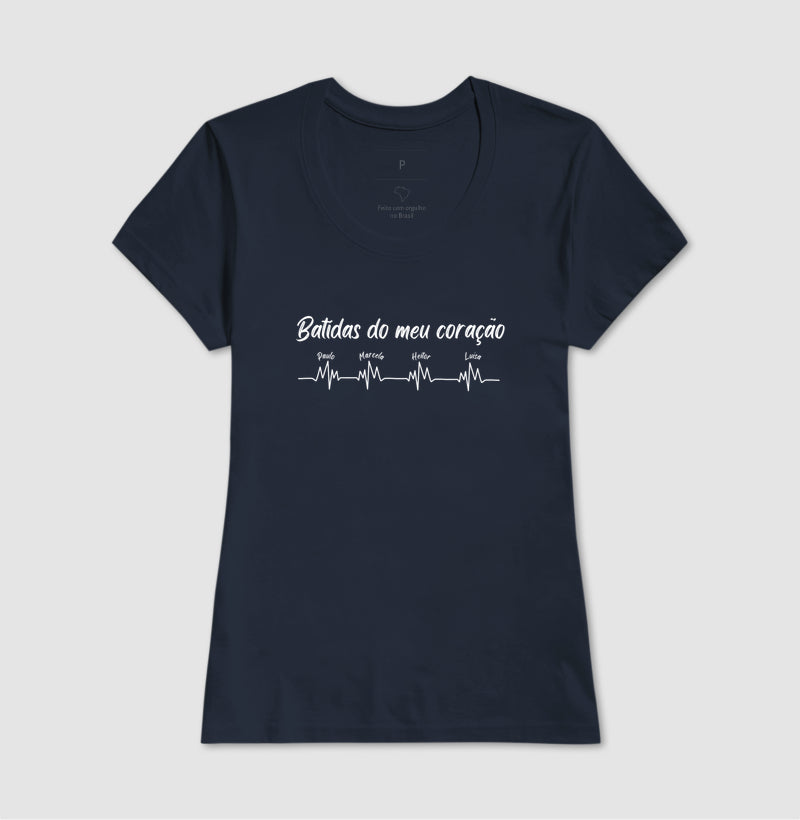 Camiseta Personalizada Batidas do meu coração